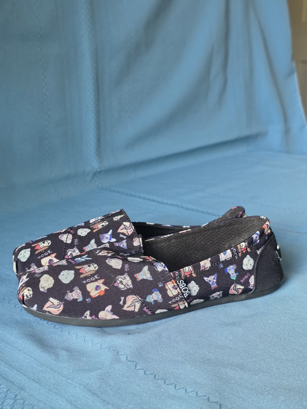 BOBS from Skechers Dog Print Slip‑On Shoes Women’s 9 Memory Foam